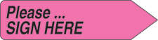 SPEE-D-POINT™ FLAGS & TAGS "PLEASE...SIGN HERE" HOT PINK REMOVABLE 9/16"X2-1/4" 150 PER PACK