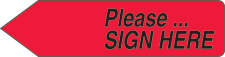 SPEE-D-POINT™ FLAGS & TAGS "PLEASE...SIGN HERE" RED REMOVABLE 9/16"X2-1/4" 150 PER PACK