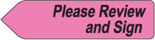 SPEE-D-POINT™ FLAGS & TAGS "PLEASE REVIEW & SIGN" HOT PINK REMOVABLE 9/16"X2-1/4" 150 PER PACK