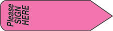 SPEE-D-POINT™ FLAGS & TAGS MINI "PLEASE SIGN HERE" HOT PINK REMOVABLE 5/16"X1-3/16" 300 PER PACK