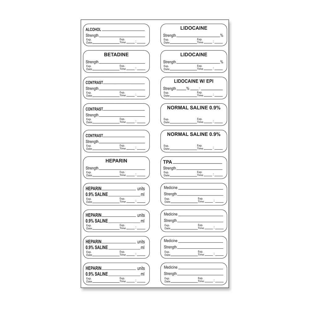 STERILE LABEL (SYNTHETIC, PERMANENT) 2 1 1/2" X 1/2" WHITE - 20 PER SHEET, 100 SHEETS PER PACKAGE