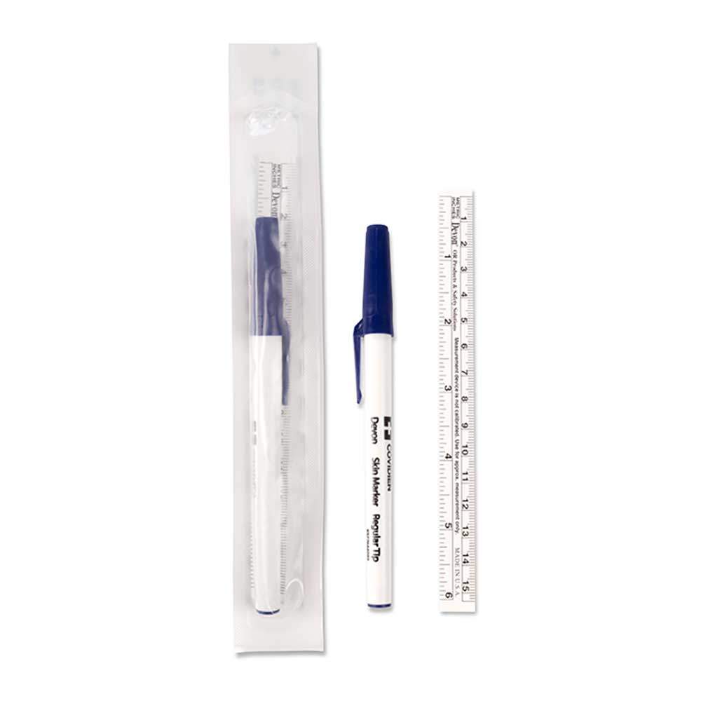 STERILE SKIN MARKING PEN INCLUDES RULER  GENTIAN VIOLET - 100 PER CASE