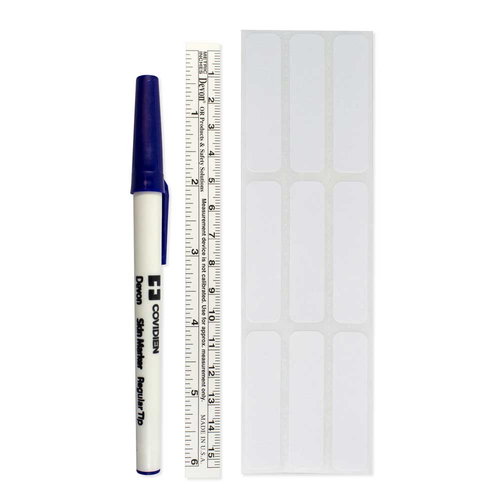 STERILE SKIN MARKING PEN INCLUDES RULER, 9 LABELS GENTIAN VIOLET - 100 PER CASE