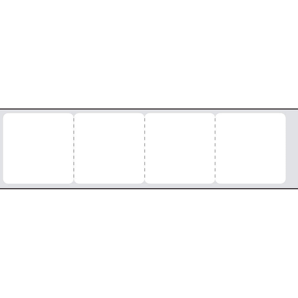 STAINERSHIELD® SLIDE LABEL STAIN RESISTANT - DIRECT THERMAL (SYNTHETIC, PERMANENT) 1" CORE 15/16" X 15/16" WHITE - 7200 PER ROLL, 1 ROLL PER BOX