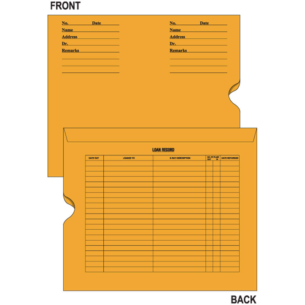 NEGATIVE PRESERVER OPEN END WITH BLACK PRINT 32# BROWNKRAFT 14-1/2"X17-1/2" - 250 PER CASE