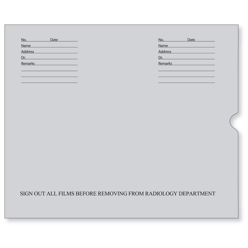 NEGATIVE PRESERVER OPEN END WITH BLACK PRINT 32# GRAYKRAFT 14-1/2"X17-1/2" - 500 PER CASE