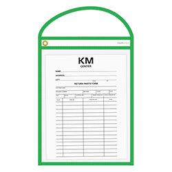 WorkTicket Holder - Neon Green - Clear Front & Back - 10" x 13" 10 / PK