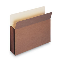 Redrope TUFF Pocket Drop-Front File Pockets with Fully Lined Gussets, 3.5" Expansion, Letter Size, Redrope, 10/Box