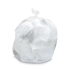 Mineral-Reinforced High-Density Waste Can Liners, 33 gal, 22.1 mic, 33 x 46, Natural, 25 Bags/Roll, 10 Rolls/Carton