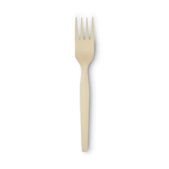 SmartStock Plastic Cutlery Refill, Forks, 6.5", Series-O Mediumweight Bio-Blend, Beige, 40/Pack, 24 Packs/Carton