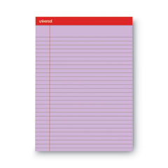 Colored Perforated Ruled Writing Pads, Wide/Legal Rule, 50 Assorted Color 8.5 x 11.75 Sheets, 6/Pack