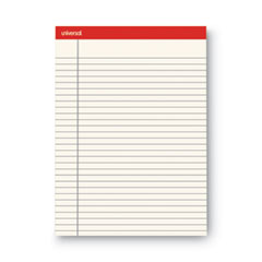 Colored Perforated Ruled Writing Pads, Letter Size Pad (8.5 x 11.75), Wide/Legal Rule, 50 Ivory 8.5 x 11 Sheets, Dozen