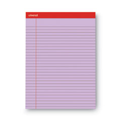 Colored Perforated Ruled Writing Pads, Wide/Legal Rule, 50 Orchid 8.5 x 11 Sheets, Dozen