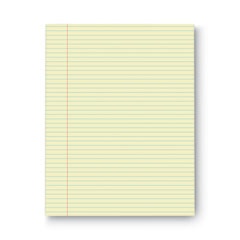 Glue Top Pads, Narrow Rule, 50 Canary-Yellow 8.5 x 11 Sheets, Dozen