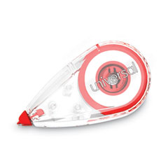 Correction Tape, Mini Economy, Non-Refillable, Clear/Red Applicator, 0.25" x 275", 10/Pack