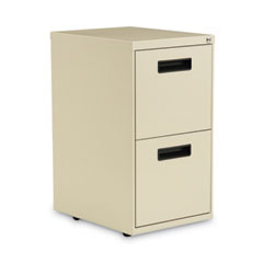 File Pedestal, Left or Right, 2 Legal/Letter-Size File Drawers, Putty, 14.96" x 19.29" x 27.75"