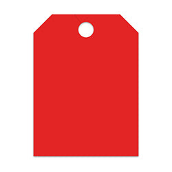 Red Tag Large Hang Tags - Blank - Large, Red 50 / PK