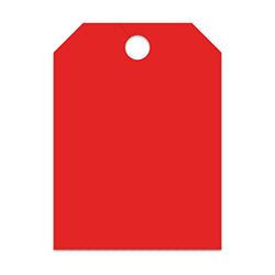 Hang Tags - Blank - Large, Red 50 / PK