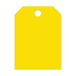 Hang Tags - Blank - Large, Yellow 50 / PK