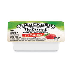 Smuckers 1/2 Ounce Natural Jam, 0.5 oz Container, Strawberry, 200/Carton