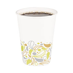 Deerfield Printed Paper Hot Cups, 12 oz, 50 Cups/Sleeve, 20 Sleeves/Carton