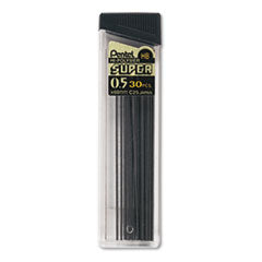 Super Hi-Polymer Lead Refills, 0.5 mm, HB, Black, 30/Tube