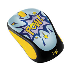 Design Collection Wireless Optical Mouse, 2.4 GHz Frequency/33 ft Wireless Range, Left/Right Hand Use, Pow