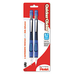 Quicker Clicker Mechanical Pencil, 0.7 mm, HB (#2), Black Lead, Blue Barrel, 2/Pack