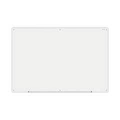 Frameless Glass Marker Board, 72 x 48, White Surface