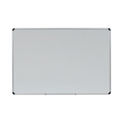 Deluxe Porcelain Magnetic Dry Erase Board, 72 x 48, White Surface, Silver/Black Aluminum Frame