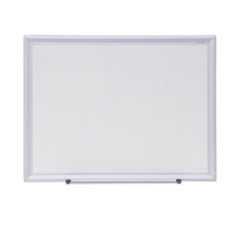 Deluxe Melamine Dry Erase Board, 24 x 18, Melamine White Surface, Silver Aluminum Frame