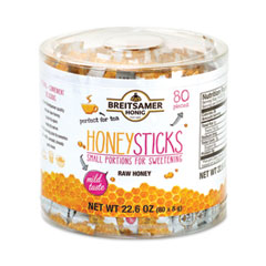 Raw Honey Sticks, 0.28 oz, 80 Sticks/Tub, 1 Tub/Carton, Ships in 1-3 Business Days