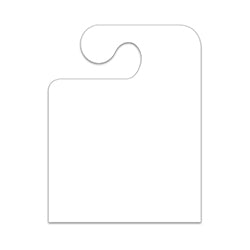 J-Hook Hang Tags - Blank - Large, White 50 / PK