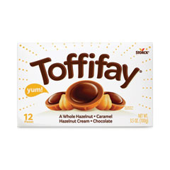 Toffifay Caramel Candy, 3.5 oz Box, 4 Boxes/Carton, Ships in 1-3 Business Days