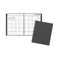 DayMinder Academic Monthly Desktop Planner, Twin-Wire Binding, 11 x 8.5, Charcoal Cover, 12-Month (July to June): 2023-2024