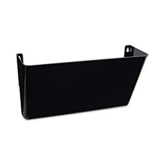 Wall File Pockets, Plastic, Letter Size, 13" x 4.13" x 7", Black