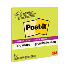 Big Notes, Unruled, 11 x 11, Green, 30 Sheets