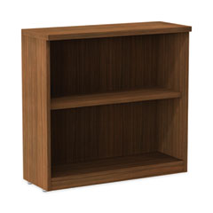 Alera Valencia Series Bookcase,Two-Shelf, 31.75w x 14d x 29.5h, Modern Walnut