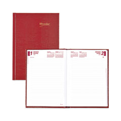 Daily/Monthly Planner, 8.25 x 5.75, Red Cover, 12-Month (Jan to Dec): 2024