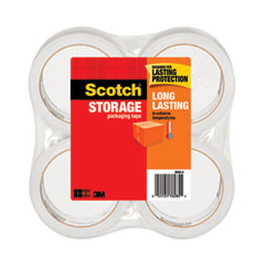 Storage Tape, 3" Core, 1.88" x 54.6 yds, Clear, 4/Pack