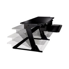 Precision Standing Desk, 42" x 23.2" x 6.2" to 20", Black