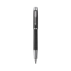 IM Premium Roller Ball Pen, Stick, Fine 0.7 mm, Black Ink, Black/Chrome Barrel