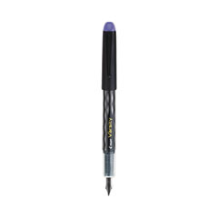 Varsity Fountain Pen, Medium 1 mm, Purple Ink, Clear/Black/Purple Barrel