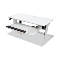 Precision Standing Desk, 35.4" x 23.2" x 6.2" to 20", White