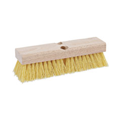 Deck Brush Head, 2" Cream Polypropylene Bristles, 10" Brush