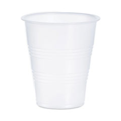 High-Impact Polystyrene Cold Cups, 7 oz, Translucent, 100 Cups/Sleeve, 25 Sleeves/Carton