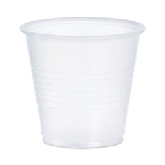 High-Impact Polystyrene Cold Cups, 3.5 oz, Translucent, 100 Cups/Sleeve, 25 Sleeves/Carton