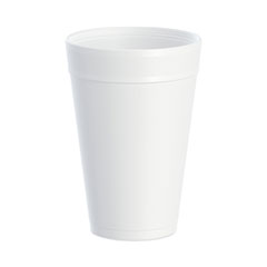 Foam Drink Cups, 32 oz, White, 25/Bag, 20 Bags/Carton