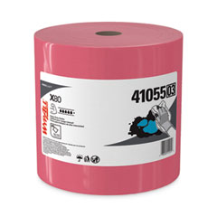 Power Clean X80 Heavy Duty Cloths, Jumbo Roll, 12.4 x 12.2, Red, 475 Wipers/Roll