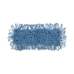 Mop Head, Dust, Looped-End, Cotton/Synthetic Fibers, 18 x 5, Blue